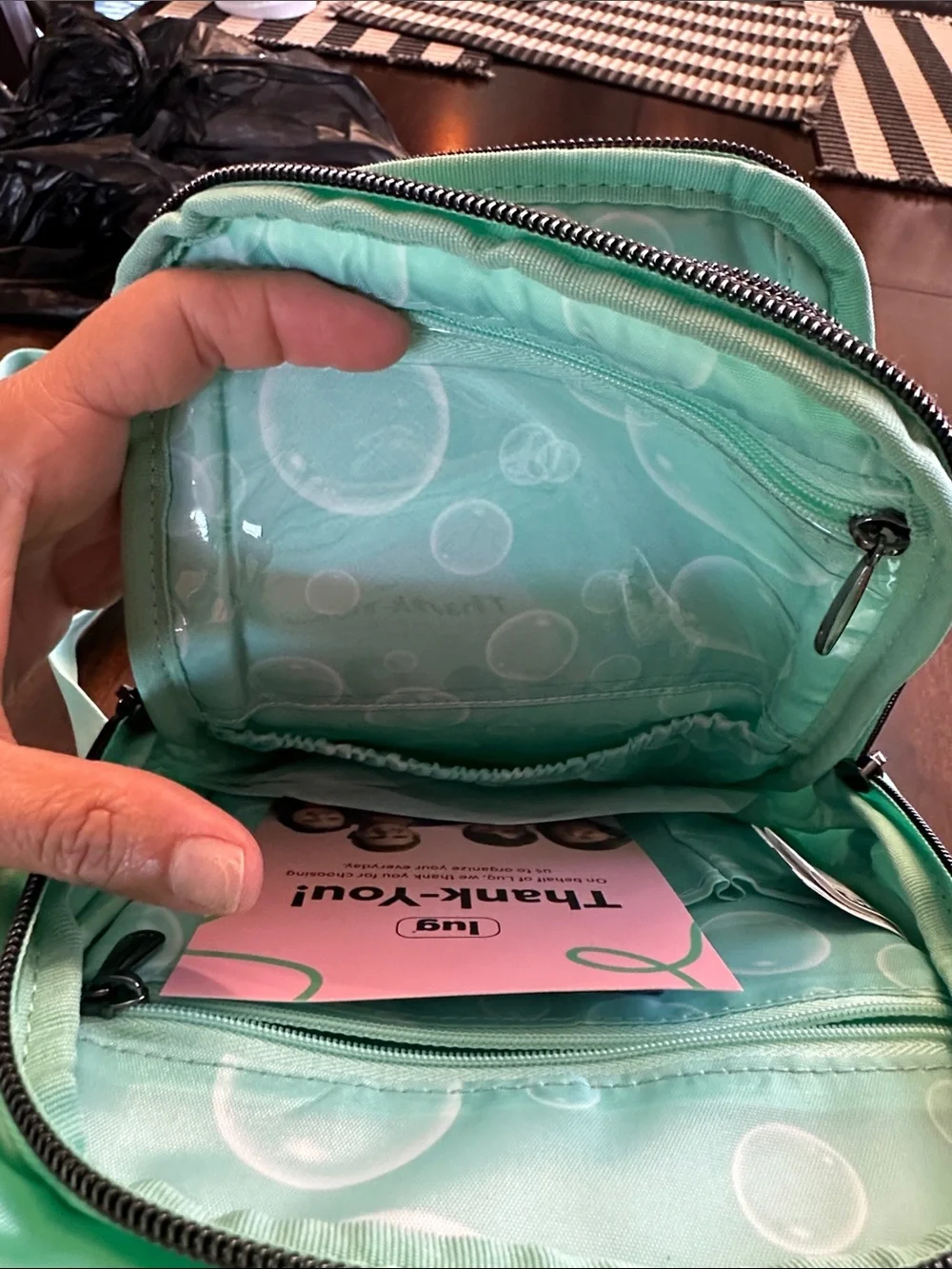 Lug Scurry Mint Quilted Crossbody Sling Bag